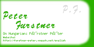 peter furstner business card